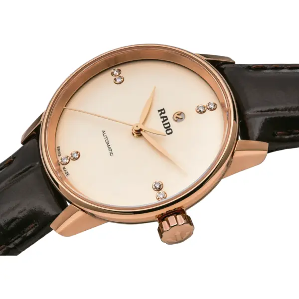 Rado Coupole Classic Automatic Diamanter Läderband Vit, bild 2