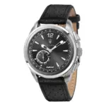 Maserati Traguardo hybridklocka med läderarmband Svart