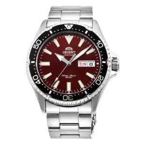Orient Mako Kamasu Automatic Stållänk Röd