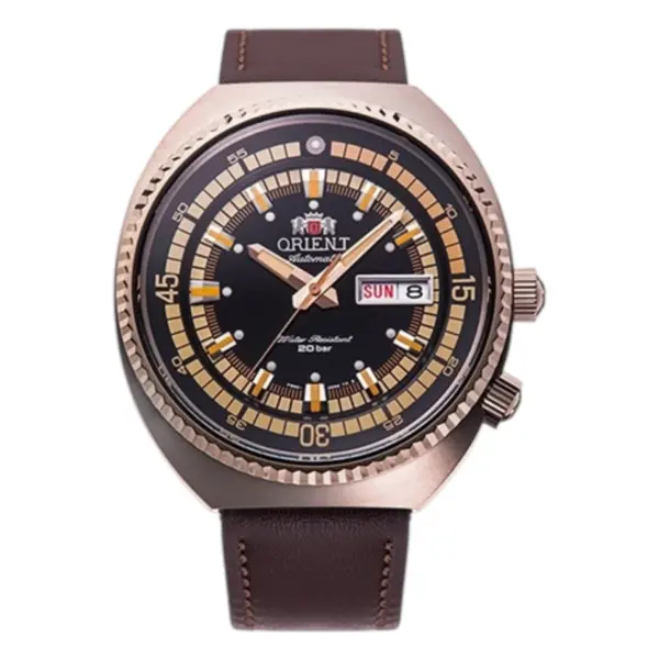Orient Neo Classic Sports Automatic Roséguldfärgad Läderarmband Svart