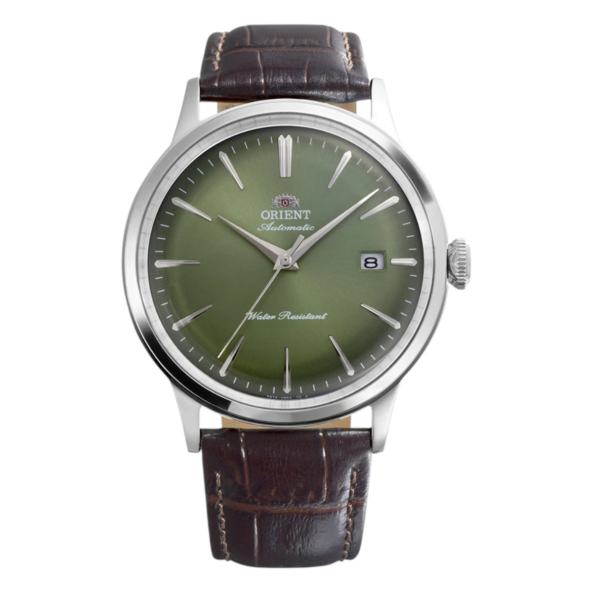 RA-AC0029E30B_1 Orient Bambino Automatic Läderband Grön