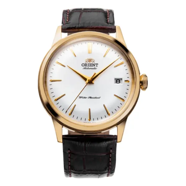 Orient Bambino 38 Automatic Läderband Vit