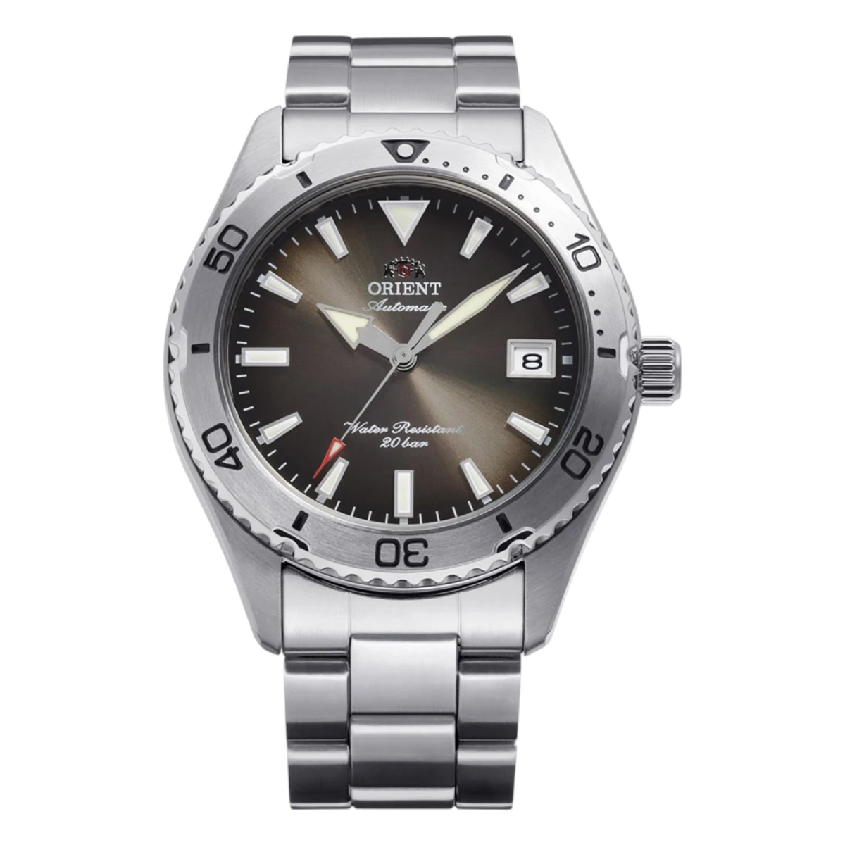 RA-AC0Q15Y30B_1 Orient Mako 40 Automatic Stållänk Brun