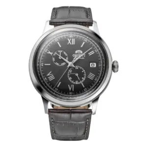 Orient Bambino Automatic Läderband Grå