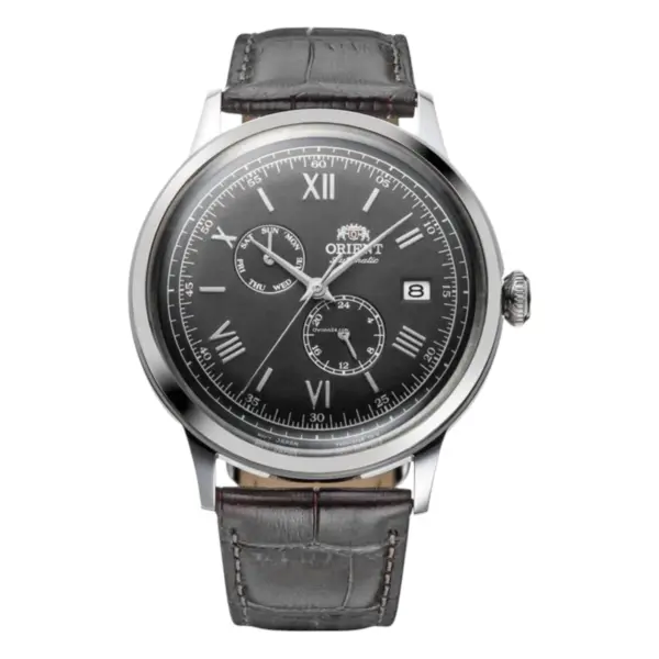 Orient Bambino Automatic Läderband Grå