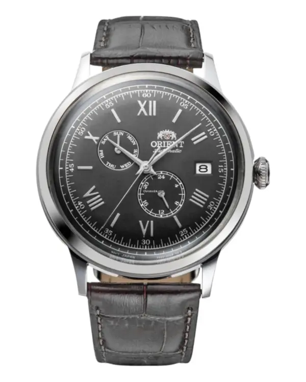 Orient Bambino Automatic Läderband Grå