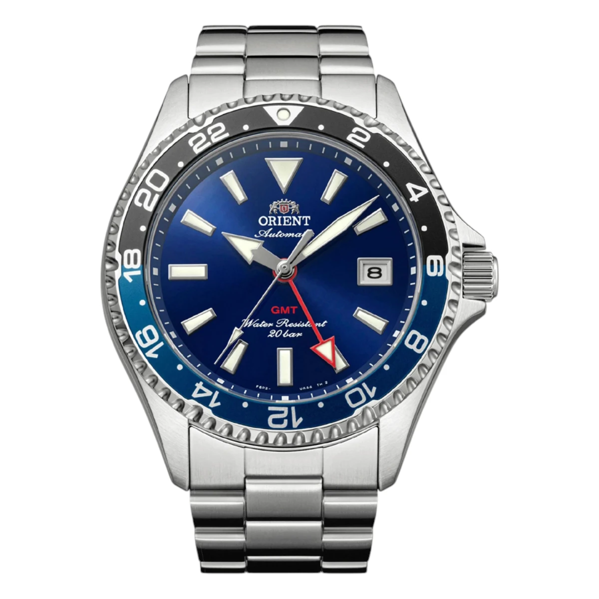 RA-BC0003L30B_1 Orient Mako GMT Automatic Blå