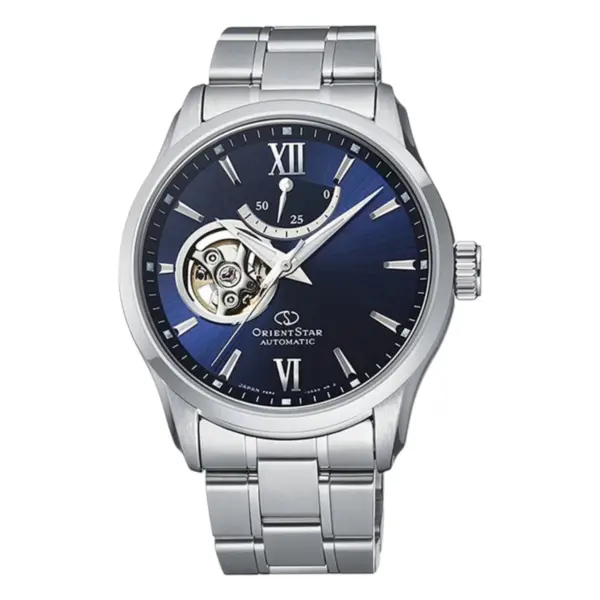 Orient Star Open Heart Automatic Stållänk Blå