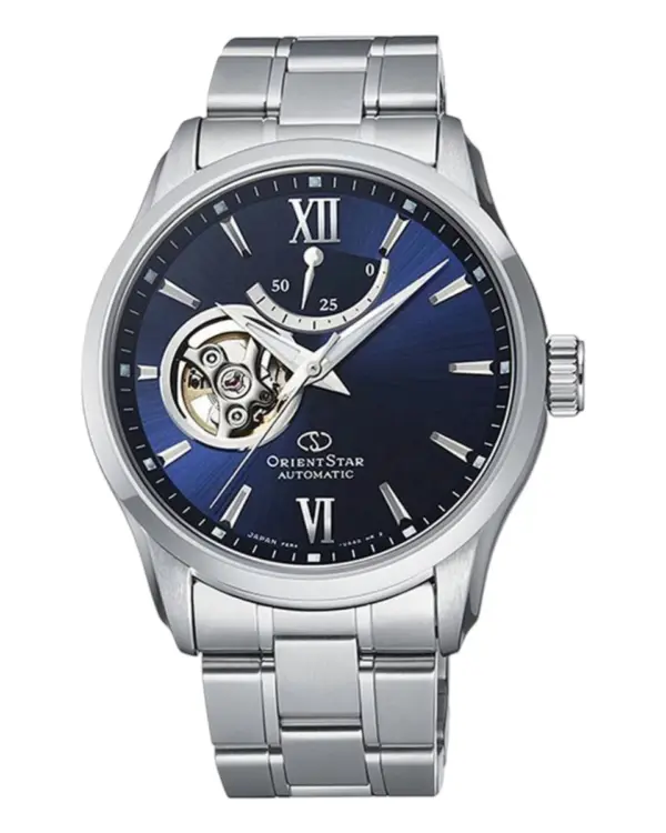 Orient Star Open Heart Automatic Stållänk Blå