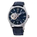 Orient Star Open Heart Automatic Läderband Blå