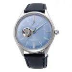 Orient Star Open Heart Automatic Läderband Blå