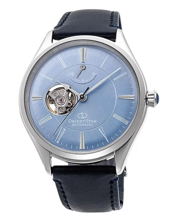 Orient Star Open Heart Automatic Läderband Blå