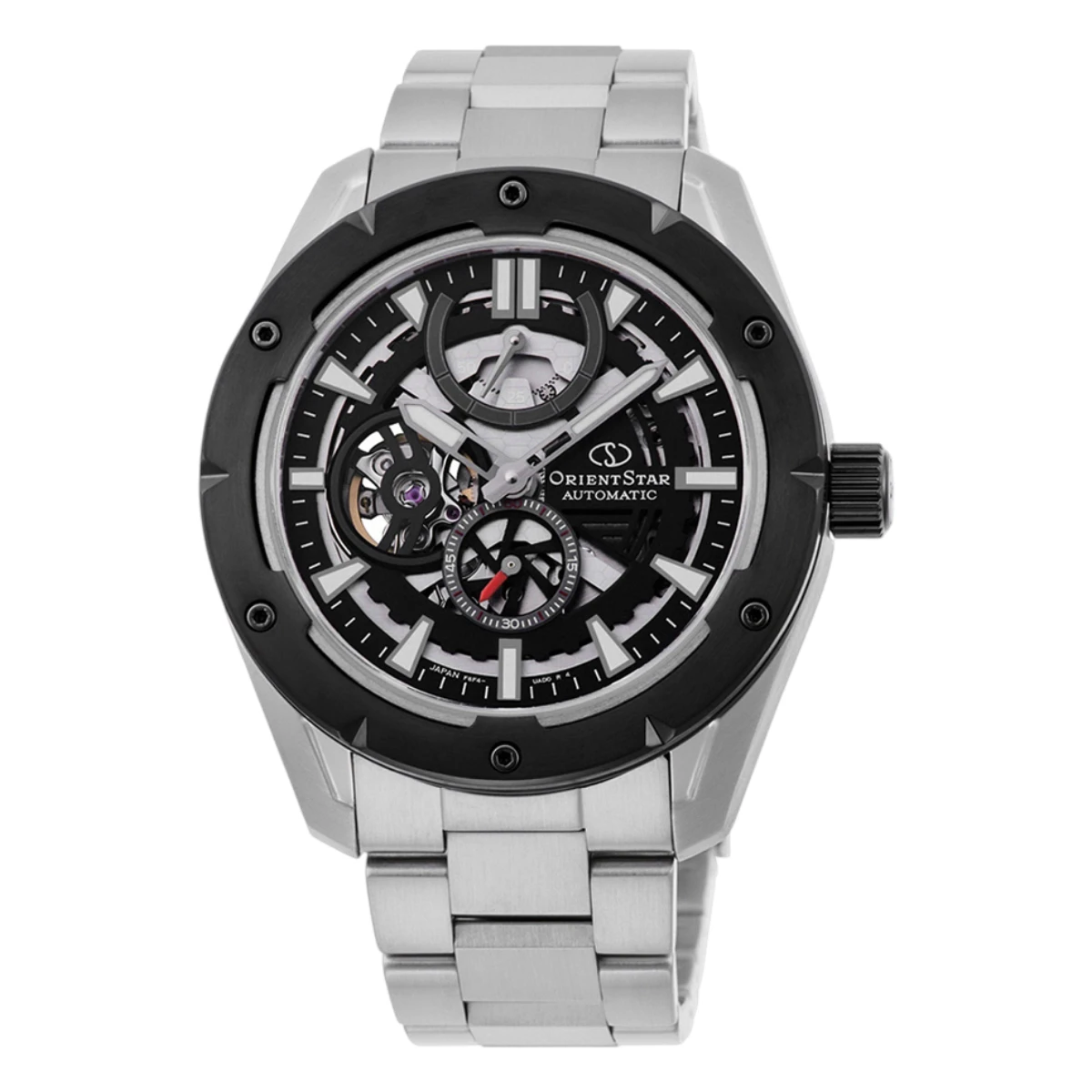 RE-AV0A01B00B_1 Orient Star Avantgarde Skeleton Automatic Svart