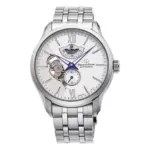 Orient Star Layered Skeleton Automatic Stållänk Vit