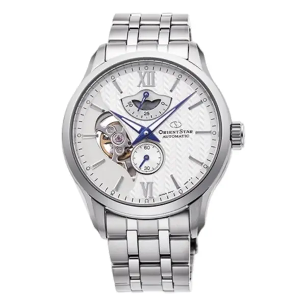 Orient Star Layered Skeleton Automatic Stållänk Vit