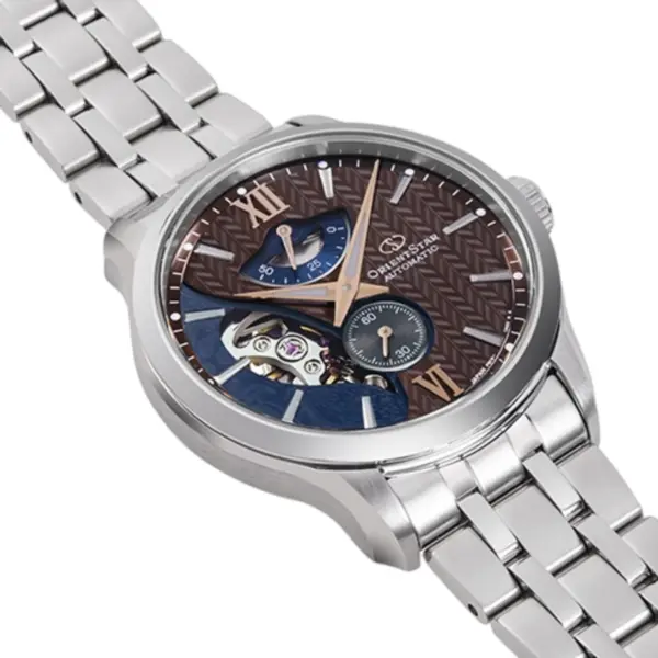 Orient Star Layered Skeleton Automatic Stållänk Brun, bild 2