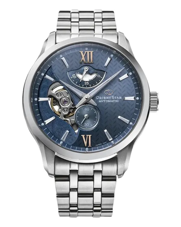 Orient Star Skeleton Automatic Stållänk Blå