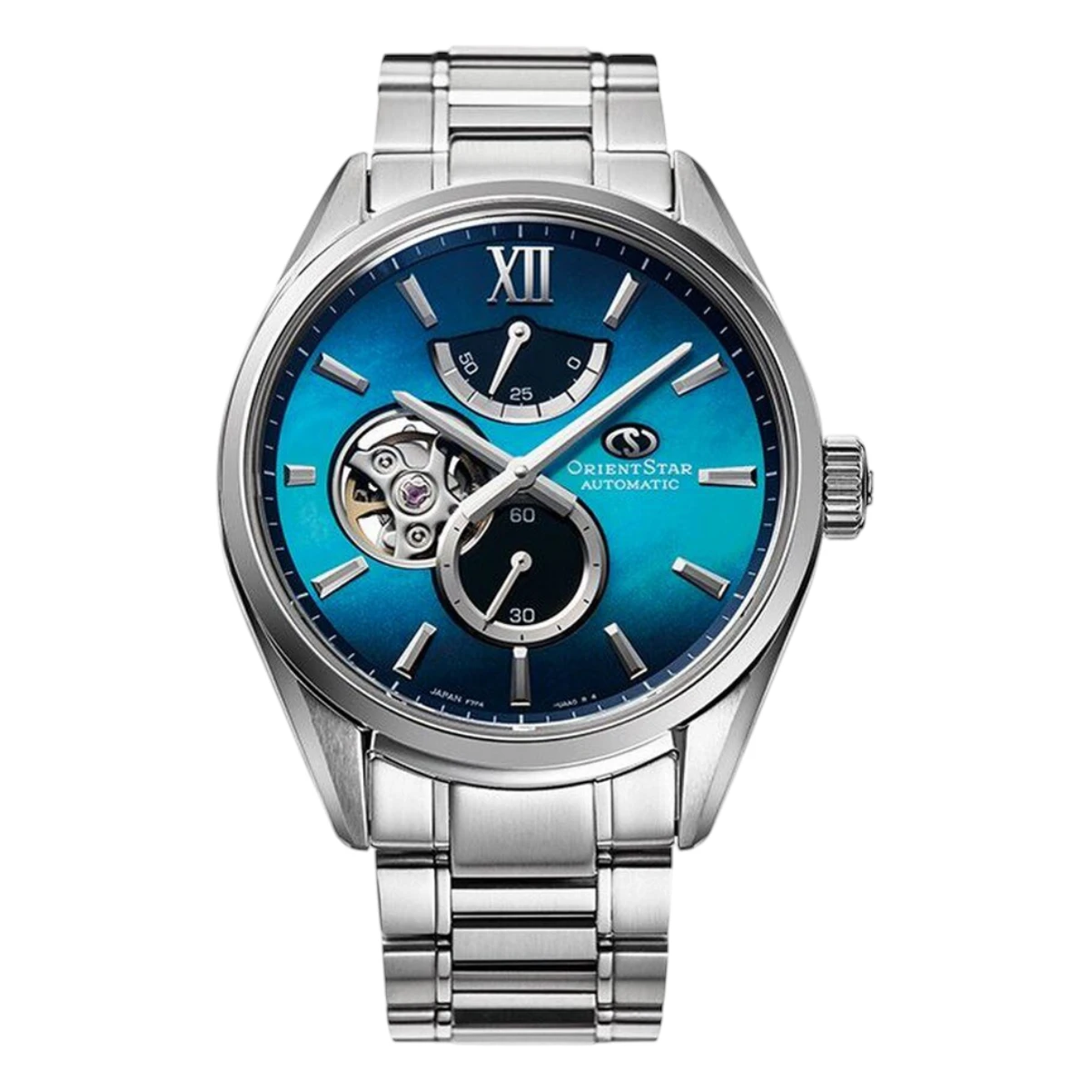 RE-BY0004A00B_1 Orient Star M34 F7 Automatic Stållänk Blå