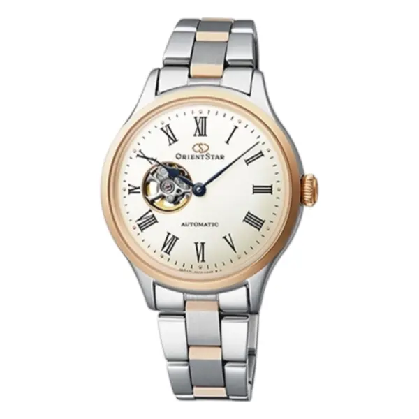 Orient Star Classic Semi Skeleton Automatic Tvåfärgad Stållänk Elfenben