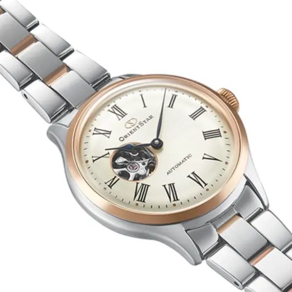 Orient Star Classic Semi Skeleton Automatic Tvåfärgad Stållänk Elfenben, bild 2