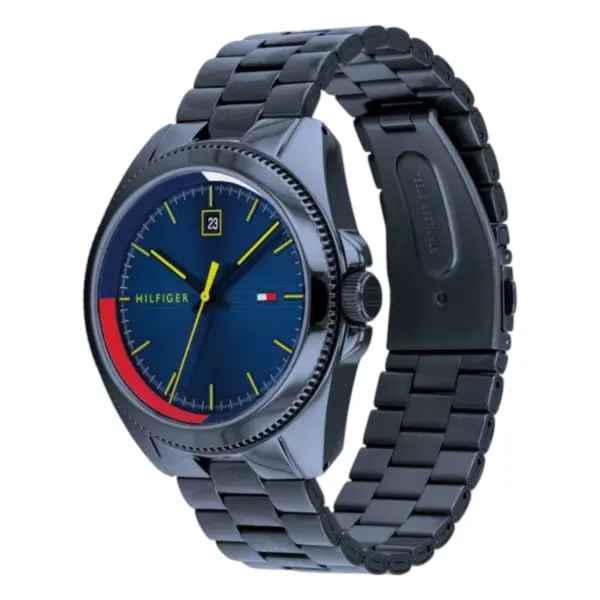 Tommy Hilfiger Quartz Svart Stål Blå, bild 2