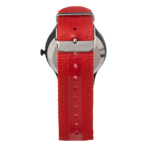 Timex herrklocka med kvartsverk och rött nylonarmband – Svart