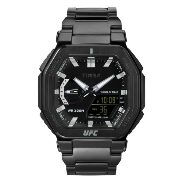 Timex UFC Colossus analog och digital med stållänk Svart