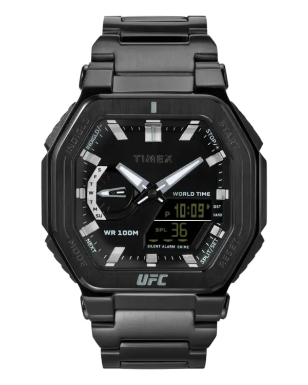 Timex UFC Colossus analog och digital med stållänk Svart