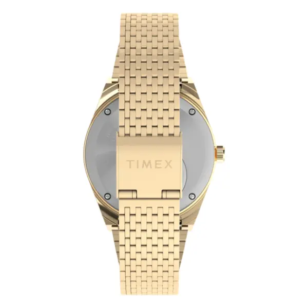 Timex Q Falcon Eye guldfärgad stållänk Svart