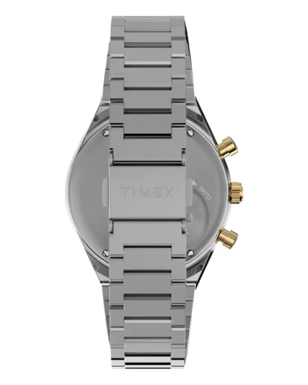 Timex Q Chronograph tvåtonad stållänk Svart