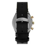 Timex Q Chronograph med läderarmband Svart