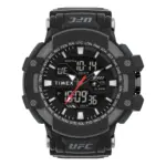 Timex digital herrklocka med svart gummiarmband – Svart