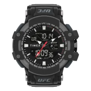 Timex digital herrklocka med svart gummiarmband – Svart