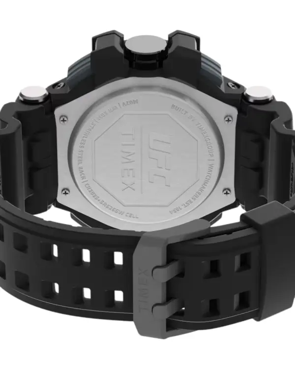 Timex digital herrklocka med svart gummiarmband – Svart