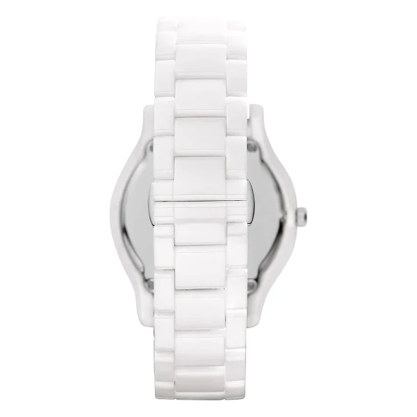 Armani Ceramica 43 mm Quartz Keramiklänk Vit