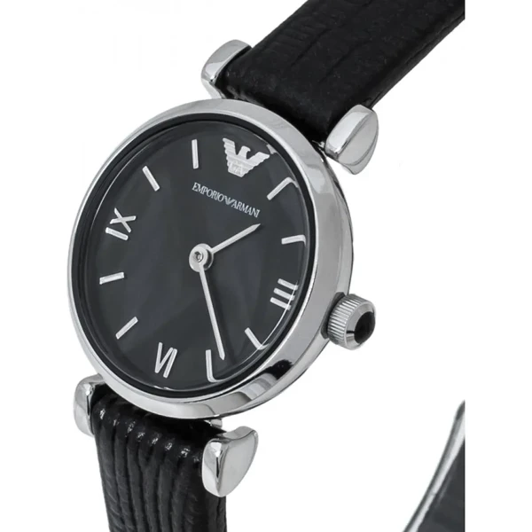 Armani Classic 32 mm Quartz Läderarmband Svart Pärlemor
