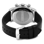 Armani Classic Quartz Kronograf Läderarmband Svart