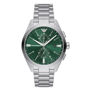Armani Claudio Quartz Kronograf Stållänk Grön