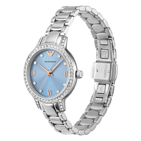 Armani Cleo Quartz Stållänk Blå