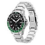 Armani Diver Quartz GMT Stållänk Svart