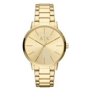 Armani Exchange Cayde Quartz Guldfärgad Stållänk Guld