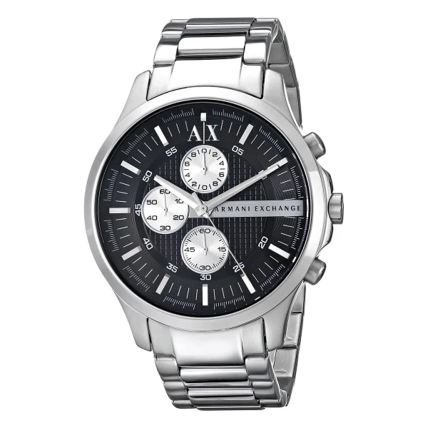 Armani Exchange Hampton Chrono Quartz Kronograf Stållänk Svart