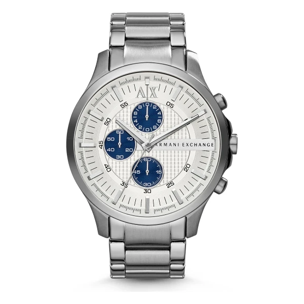 Armani Exchange Hampton Chrono Quartz Kronograf Stållänk Vit