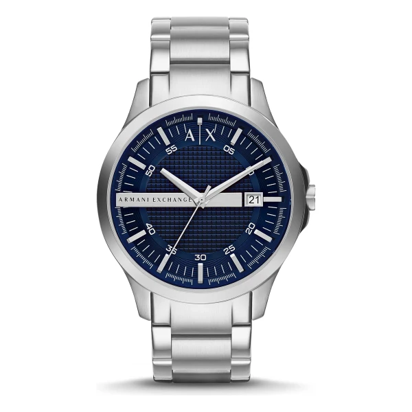 Armani Exchange Hampton Quartz Datum Stållänk Blå
