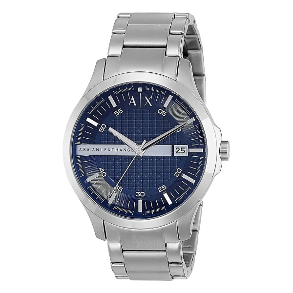 Armani Exchange Hampton Quartz Datum Stållänk Blå