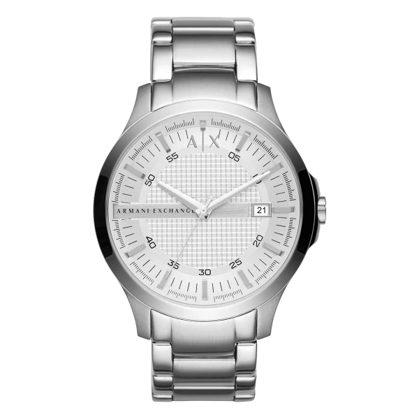 Armani Exchange Hampton Quartz Datum Stållänk Vit
