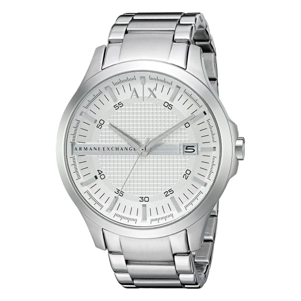 Armani Exchange Hampton Quartz Datum Stållänk Vit