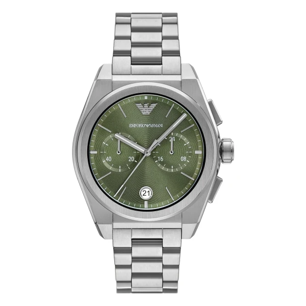 Armani Federico Quartz Kronograf Stållänk Grön