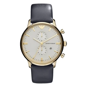 Armani Gianni Quartz Kronograf Läderarmband Champagne