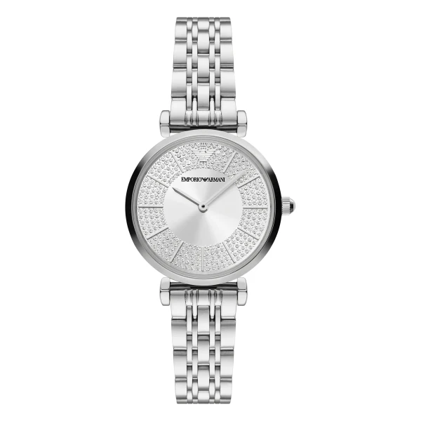 Armani Gianni T-Bar Quartz Stållänk Silver